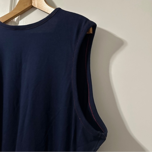 Vintage Fashion Bug Navy Blue Patriotic Sleeveless Dress Womens Plus Size 26/28W - Picture 12 of 16